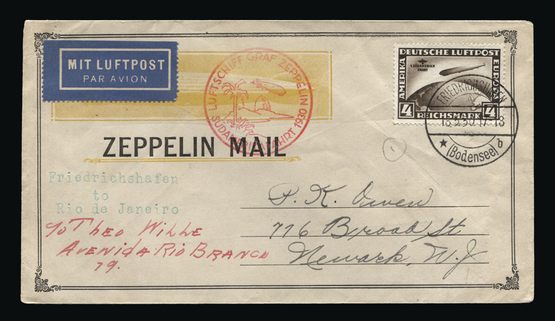 Lot 105 - General Zeppelins/Airships - Universal Philatelic Auctions Sale #59 Lot 105 - General Zeppelins/Airships - Universal Philatelic Auctions Sale #59