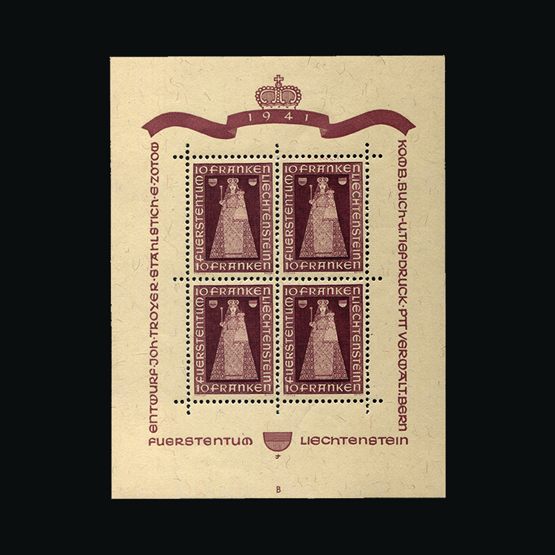Lot 12652 - Liechtenstein 1941 - Universal Philatelic Auctions Sale #64 Lot 12652 - Liechtenstein 1941 - Universal Philatelic Auctions Sale #64