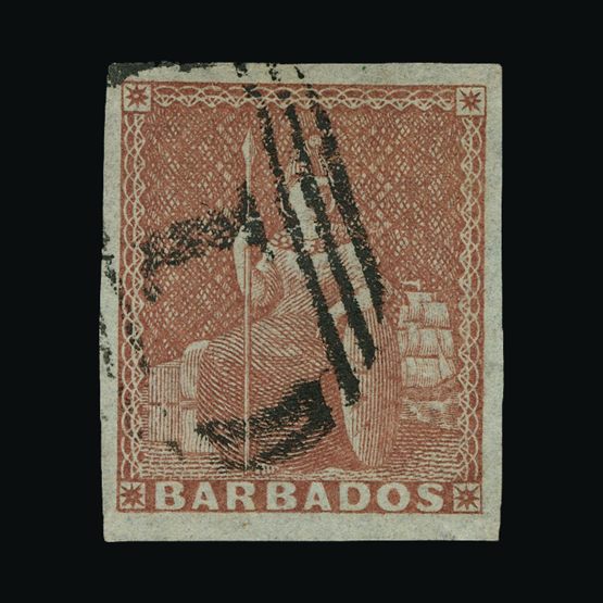 Lot 1568 - barbados 1852-55 -  Universal Philatelic Auctions Sale #64