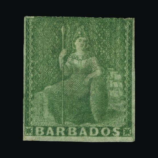 Lot 1574 - barbados 1855-58 -  Universal Philatelic Auctions Sale #64