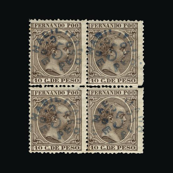 Lot 22181 - Spain - Colonies - Fernando Poo 1896-98 -  Universal Philatelic Auctions Sale #64