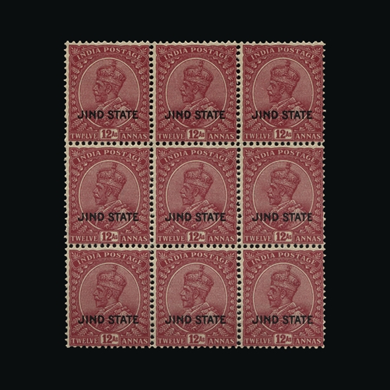 Lot 11208 - India - States - Jind 1927 - Universal Philatelic Auctions Sale #65 Lot 11208 - India - States - Jind 1927 - Universal Philatelic Auctions Sale #65