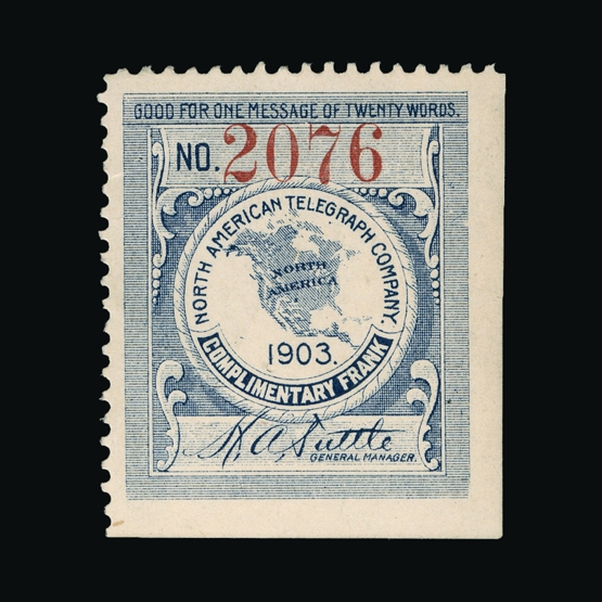 Lot 20076 - United States of America - Telegraphs 1903 - Universal Philatelic Auctions Sale #65 Lot 20076 - United States of America - Telegraphs 1903 - Universal Philatelic Auctions Sale #65