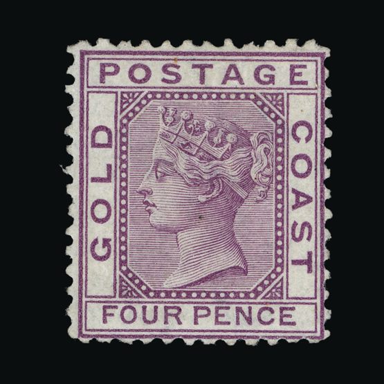 Lot 7172 - gold coast 1875-76 -  Universal Philatelic Auctions Sale #66
