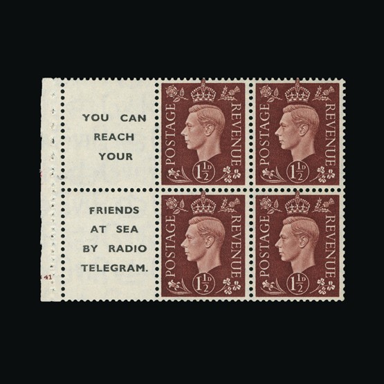 Lot 10040 - Great Britain - Booklets 1937 -  Universal Philatelic Auctions Sale #67