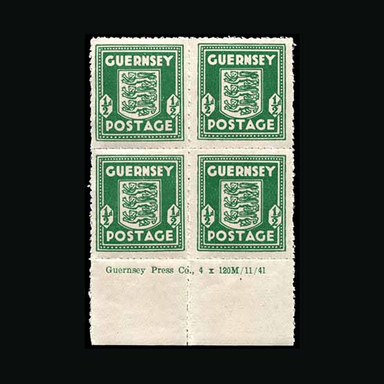 Lot 10082 - Great Britain - Channel Islands - Guernsey 1941-44 -  Universal Philatelic Auctions Sale #67