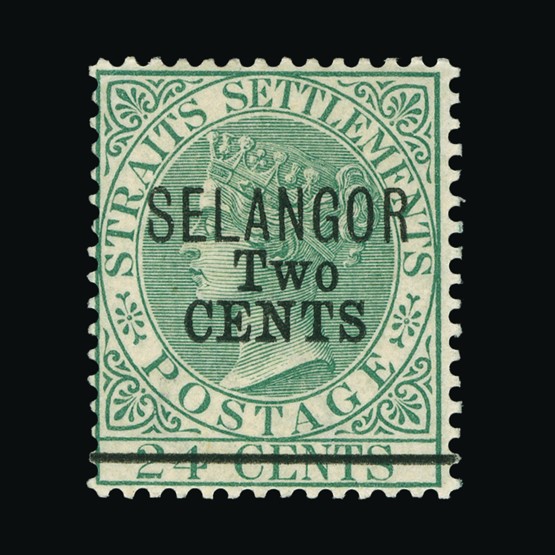 Lot 14132 - malaya - selangor 1891 -  Universal Philatelic Auctions Sale #67