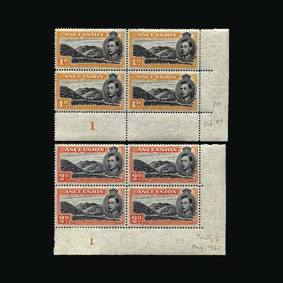 Lot 490 - Ascension 1938-53 -  Universal Philatelic Auctions Sale #67