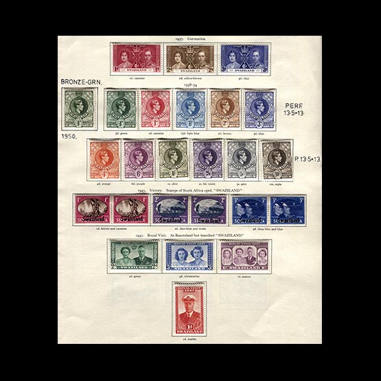 Lot 19065 - swaziland 1937-1949 - Universal Philatelic Auctions Sale #71 Lot 19065 - swaziland 1937-1949 - Universal Philatelic Auctions Sale #71