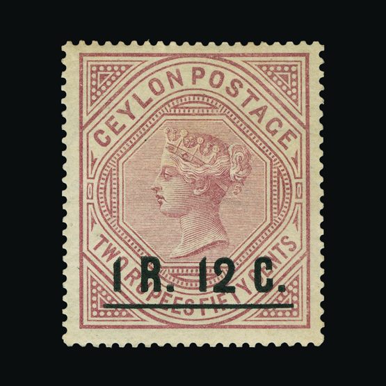 SG 465. Ceylon 1958 QEII 10r red-brown & buff in a block of four superb MNH 
