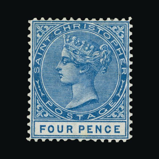 Lot 18562 - St. Kitts and Nevis - St. Christopher 1870-82 -  Universal Philatelic Auctions Sale #75