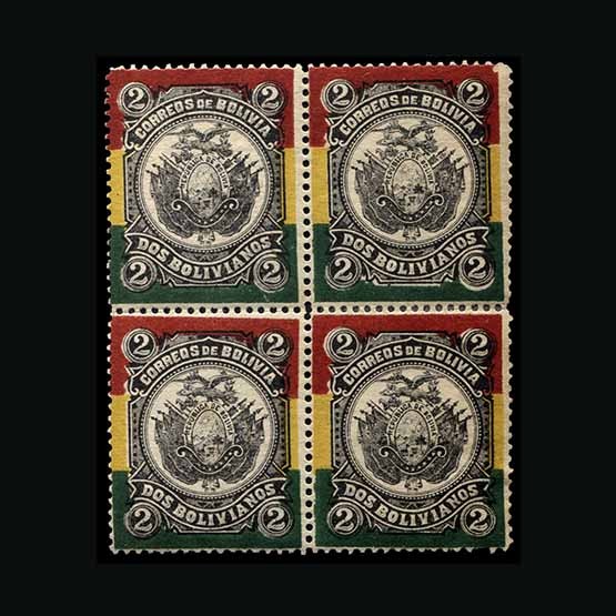 Lot 2004 - bolivia 1897 -  Universal Philatelic Auctions Sale #75
