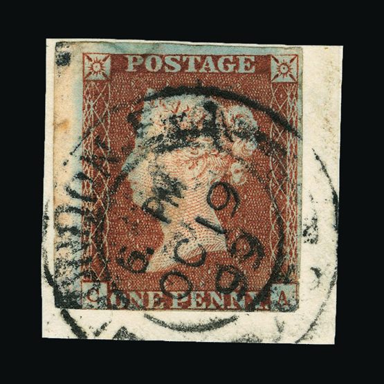 Lot 7673 - Great Britain - QV (line engraved) - Imperforate 1d Red Plated 1841 -  Universal Philatelic Auctions Sale #77 worldwide Collections