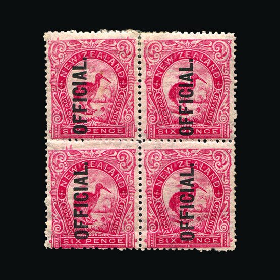 Lot 13786 - New Zealand - Officials 1907-11 -  UPA UPA Sale #79 worldwide Collections