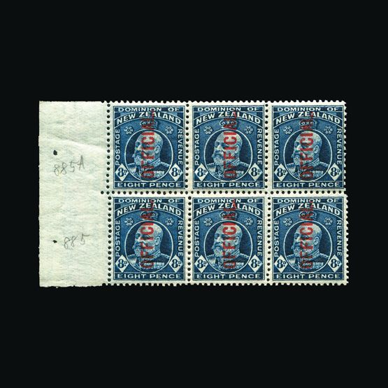 Lot 13794 - New Zealand - Officials 1910-16 -  UPA UPA Sale #79 worldwide Collections