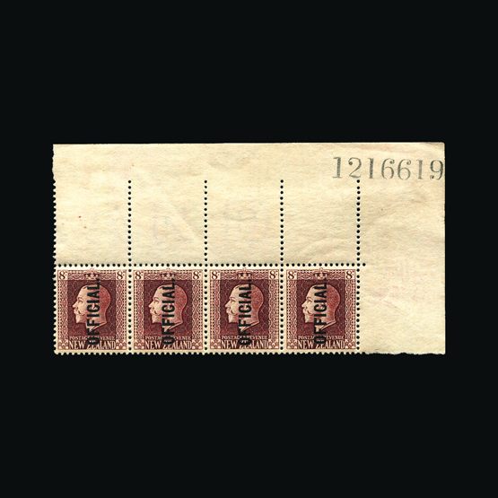 Lot 13803 - New Zealand - Officials 1915-27 -  UPA UPA Sale #79 worldwide Collections