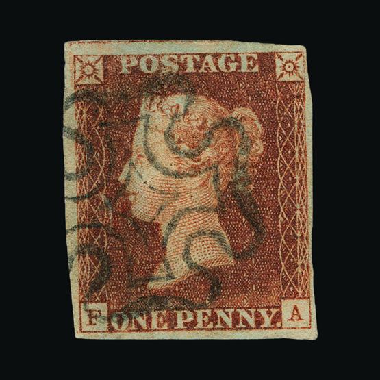 Lot 6814 - Great Britain - QV (line engraved) - Imperforate 1d Red Plated 1841 -  UPA UPA Sale #80 worldwide Collections