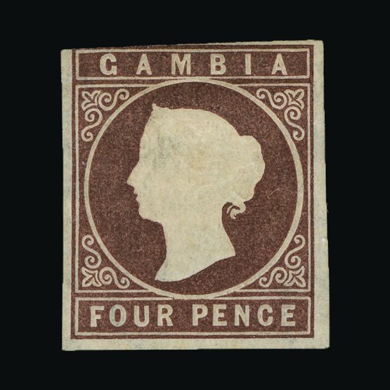 Lot 7080 - gambia 1874 -  UPA UPA Sale #82 worldwide Collections
