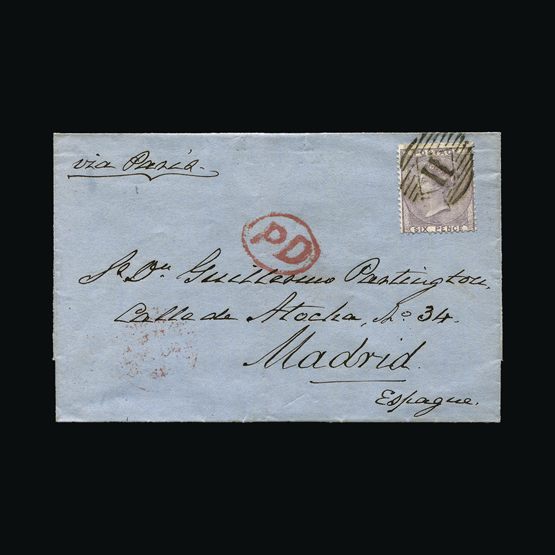 Lot 21554 - Great Britain - Covers - QV 1858 - UPA UPA Sale #83 worldwide Collections Lot 21554 - Great Britain - Covers - QV 1858 - UPA UPA Sale #83 worldwide Collections