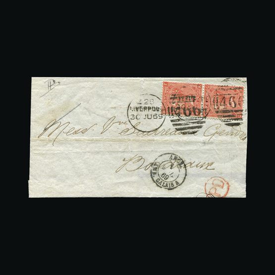 Lot 21559 - Great Britain - Covers - QV 1869 - UPA UPA Sale #83 worldwide Collections Lot 21559 - Great Britain - Covers - QV 1869 - UPA UPA Sale #83 worldwide Collections