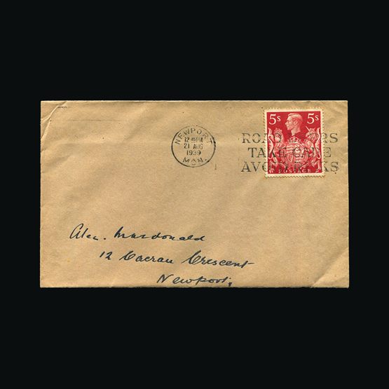 Lot 11269 - Great Britain - Covers - KGVI 1939 - UPA UPA Sale #84 worldwide Collections Lot 11269 - Great Britain - Covers - KGVI 1939 - UPA UPA Sale #84 worldwide Collections