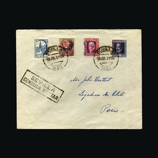 Lot 19690 - spain - civil war issues 1937 -  UPA UPA Sale #84 worldwide Collections