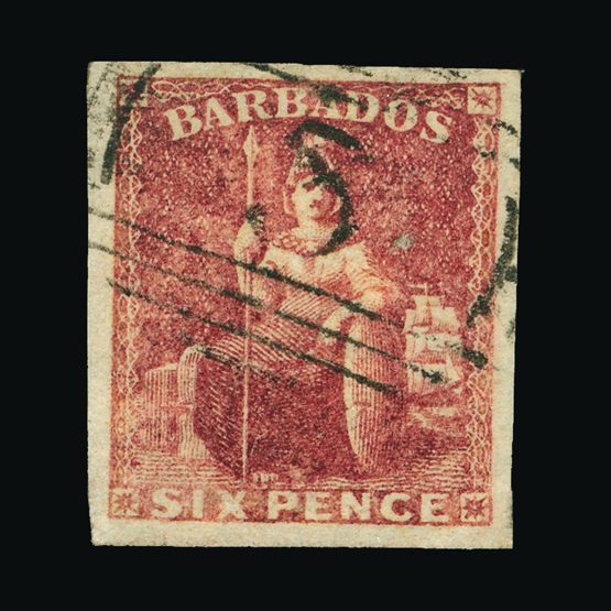 Lot 2342 - barbados 1858 -  UPA UPA Sale #84 worldwide Collections
