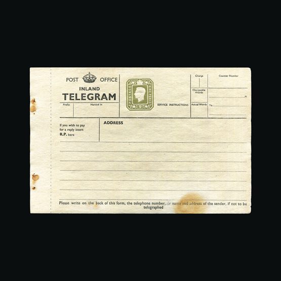 Lot 11362 - Great Britain - Telegraphs 1940 - UPA UPA Sale #85 worldwide Collections Lot 11362 - Great Britain - Telegraphs 1940 - UPA UPA Sale #85 worldwide Collections