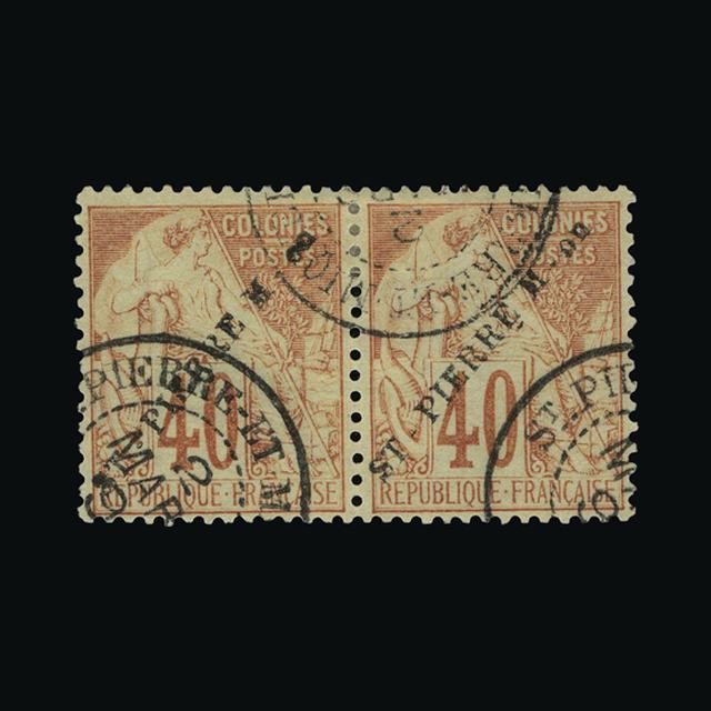 Lot 10462 - France - Colonies - St. Pierre and Miquelon 1891 - UPA UPA Sale #88 worldwide Collections Lot 10462 - France - Colonies - St. Pierre and Miquelon 1891 - UPA UPA Sale #88 worldwide Collections