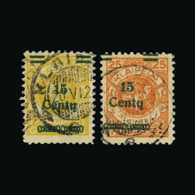 Lot 18591 - Memel 1923 -  UPA UPA Sale #88 worldwide Collections