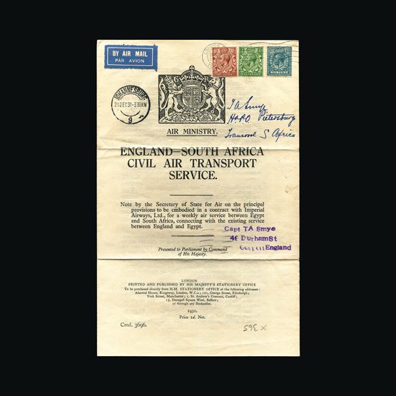 Lot 326 - General - Imperial Airways - UPA UPA Sale #88 worldwide Collections Lot 326 - General - Imperial Airways - UPA UPA Sale #88 worldwide Collections
