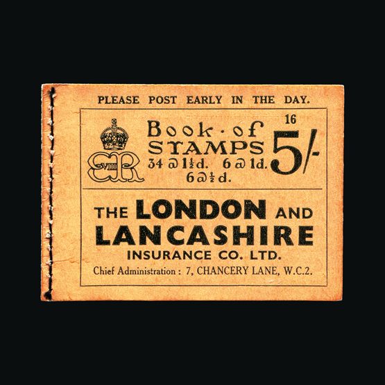 Lot 13274 - Great Britain - Booklets 1937 - UPA UPA Sale #89 worldwide Collections Lot 13274 - Great Britain - Booklets 1937 - UPA UPA Sale #89 worldwide Collections