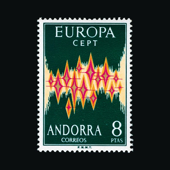 Lot 599 - Andorra - Spanish Post Offices 1972 - UPA UPA Auction UPA 90 Lot 599 - Andorra - Spanish Post Offices 1972 - UPA UPA Auction UPA 90