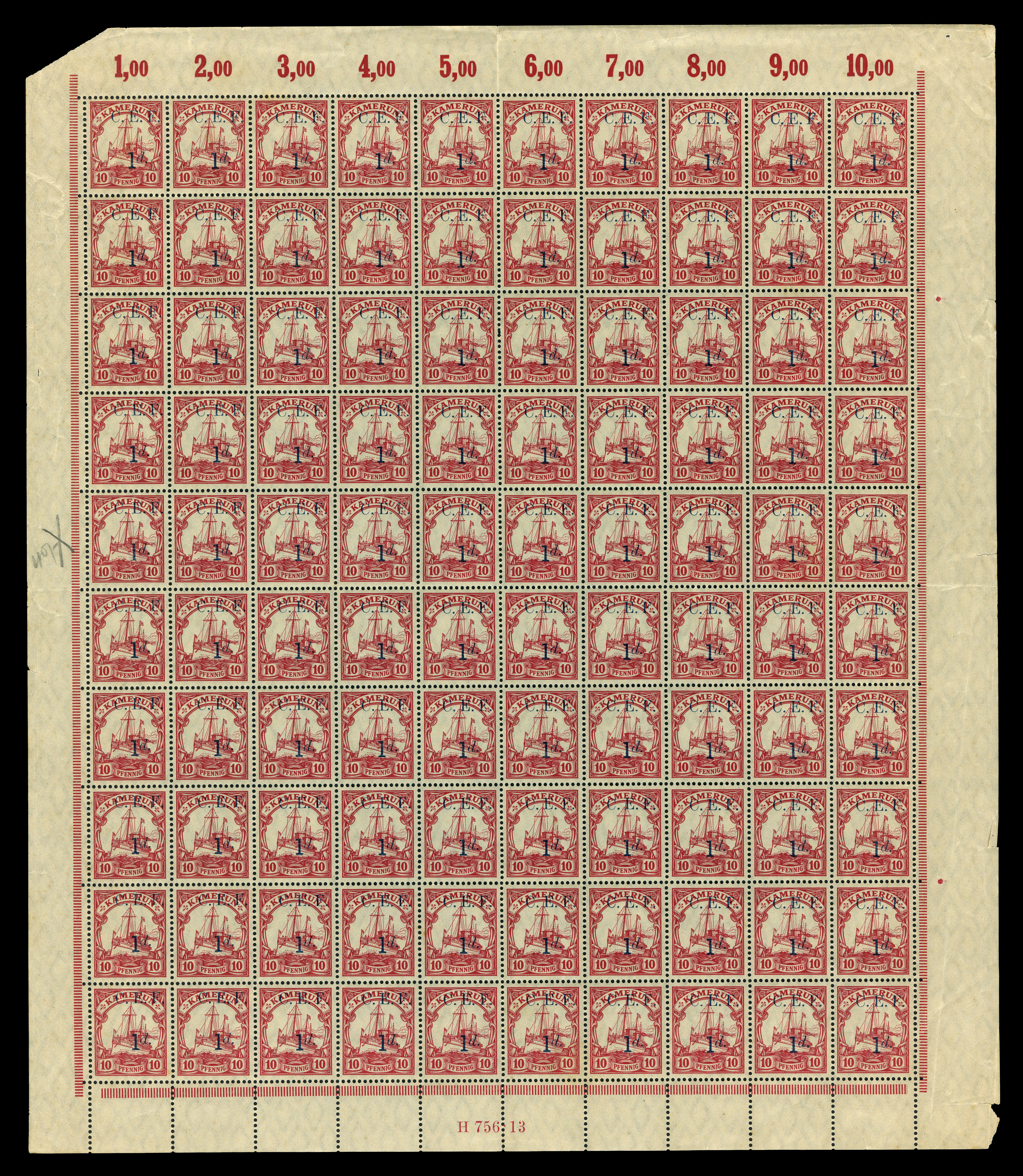 Lot 4434 - Cameroun - British Occupation 1915 - UPA UPA Auction UPA 91 Lot 4434 - Cameroun - British Occupation 1915 - UPA UPA Auction UPA 91