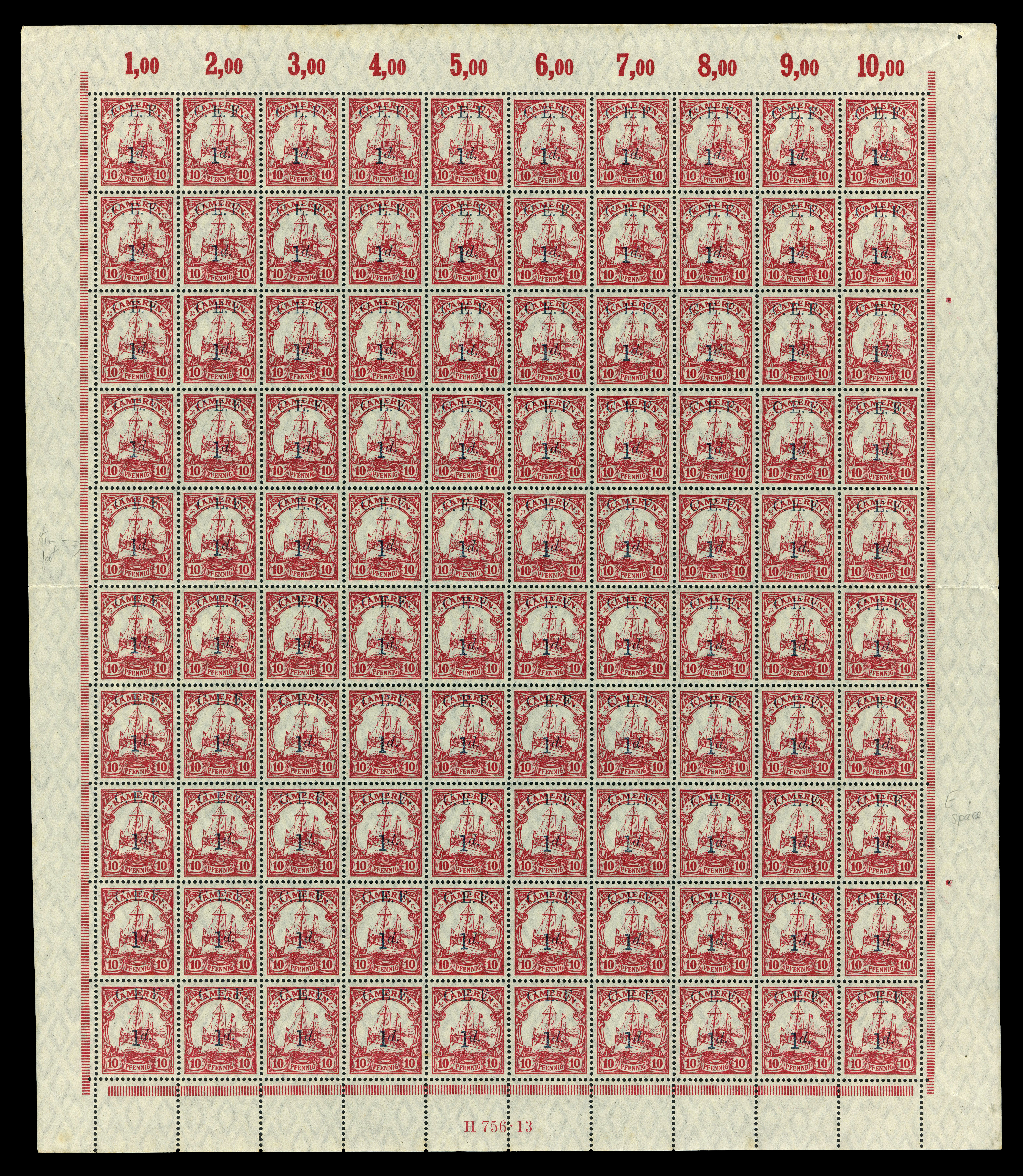 Lot 4435 - Cameroun - British Occupation 1915 - UPA UPA Auction UPA 91 Lot 4435 - Cameroun - British Occupation 1915 - UPA UPA Auction UPA 91