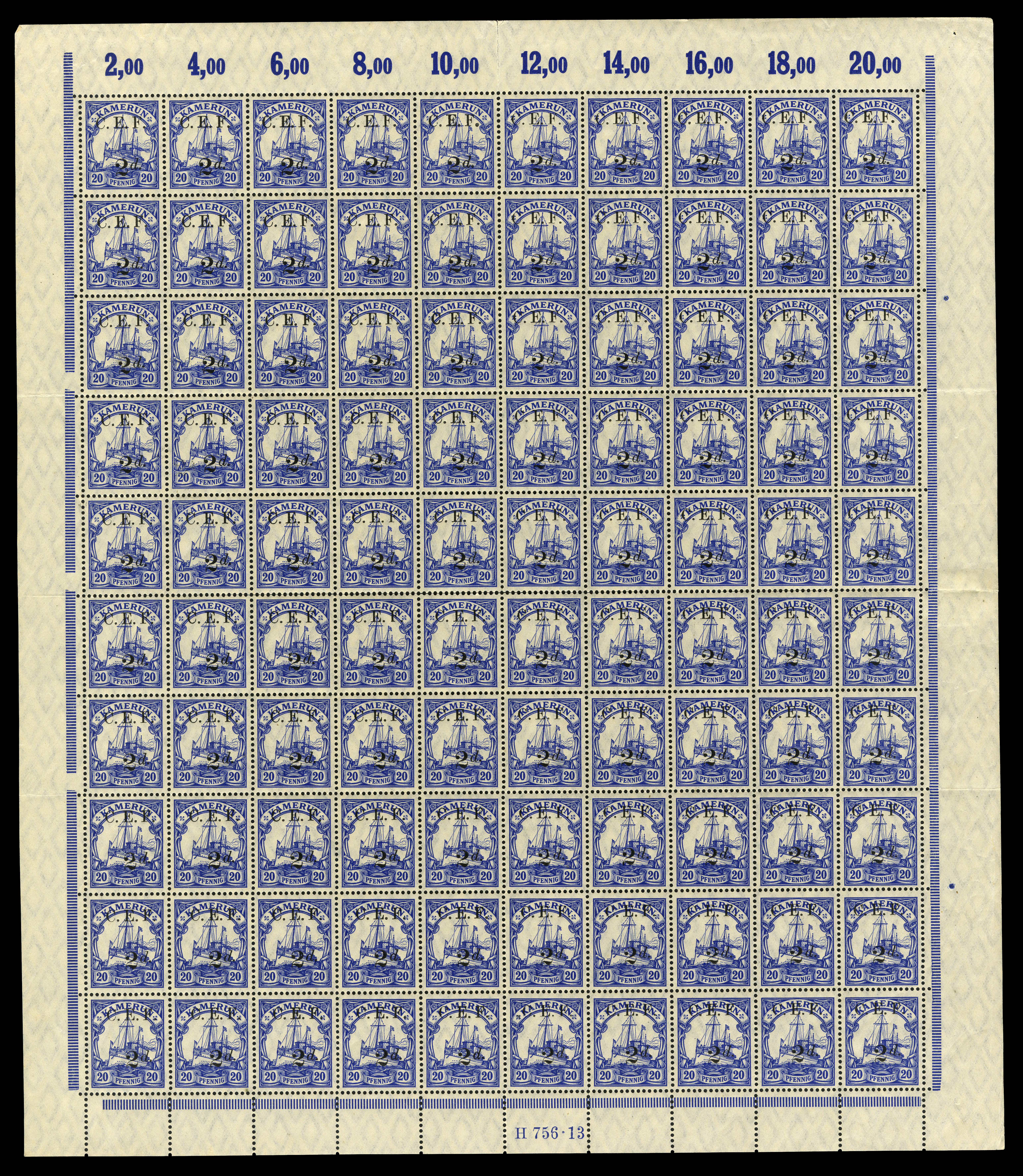 Lot 4437 - Cameroun - British Occupation 1915 - UPA UPA Auction UPA 91 Lot 4437 - Cameroun - British Occupation 1915 - UPA UPA Auction UPA 91
