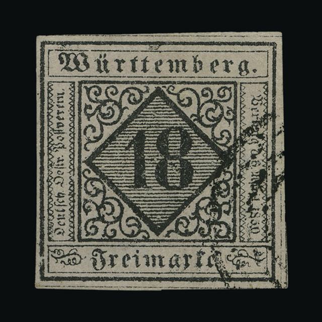 Lot 10811 - GERMAN STATES - WURTTEMBERG 1851-52 - UPA UPA Auction UPA 92 Lot 10811 - GERMAN STATES - WURTTEMBERG 1851-52 - UPA UPA Auction UPA 92