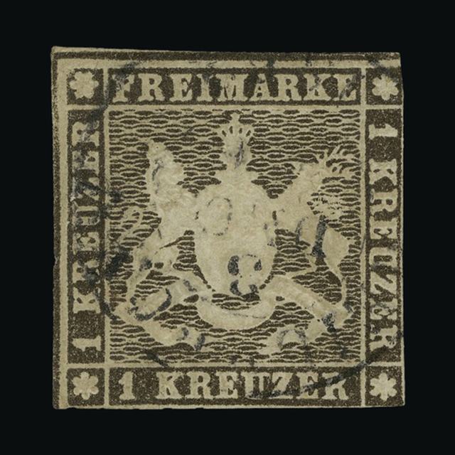 Lot 10815 - GERMAN STATES - WURTTEMBERG 1859-62 - UPA UPA Auction UPA 92 Lot 10815 - GERMAN STATES - WURTTEMBERG 1859-62 - UPA UPA Auction UPA 92