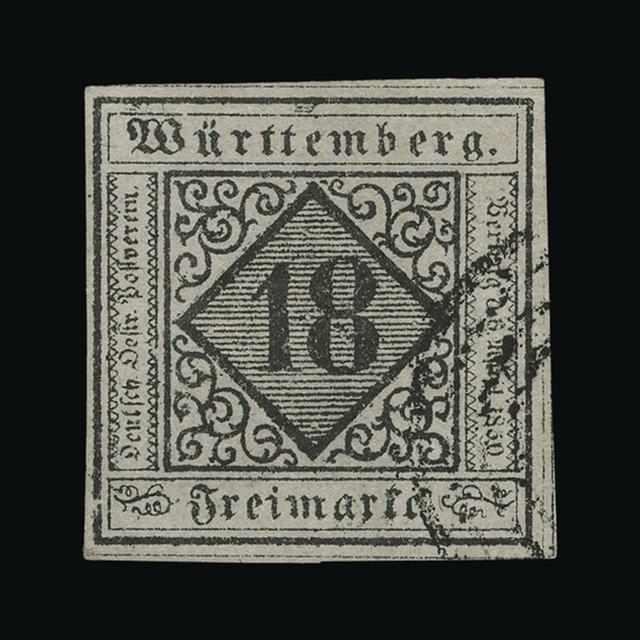 Lot 10882 - GERMAN STATES - WURTTEMBERG 1851-52 - UPA UPA Auction UPA 93 Lot 10882 - GERMAN STATES - WURTTEMBERG 1851-52 - UPA UPA Auction UPA 93