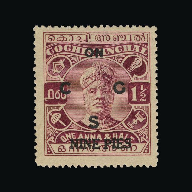 Lot 32168 - India - States - Cochin 1942 - UPA UPA Auction UPA 93 Lot 32168 - India - States - Cochin 1942 - UPA UPA Auction UPA 93