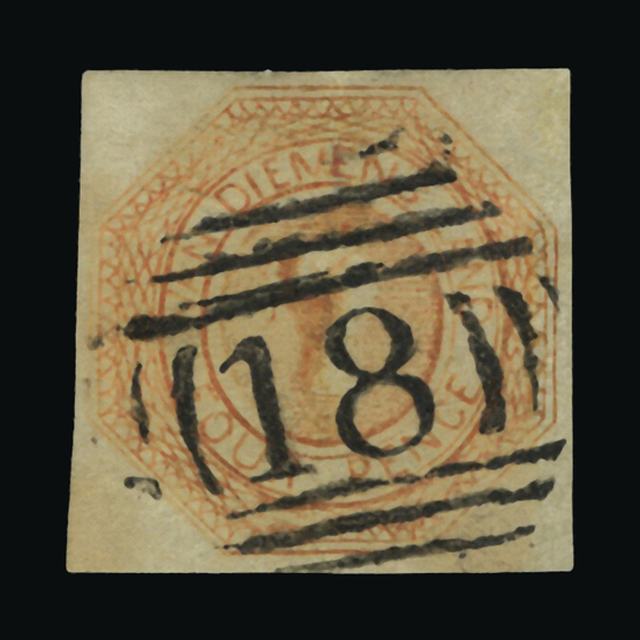 Lot 1734 - Australia - States - Tasmania 1853 - UPA UPA Auction UPA 94 Lot 1734 - Australia - States - Tasmania 1853 - UPA UPA Auction UPA 94