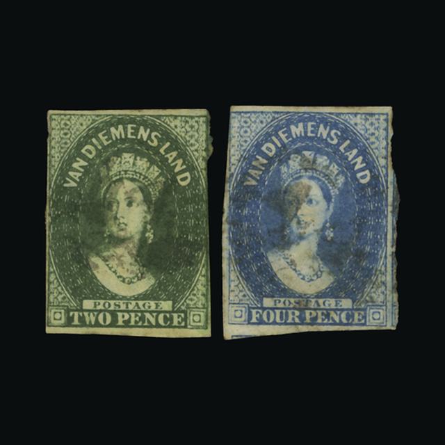 Lot 1736 - Australia - States - Tasmania 1855 - UPA UPA Auction UPA 94 Lot 1736 - Australia - States - Tasmania 1855 - UPA UPA Auction UPA 94