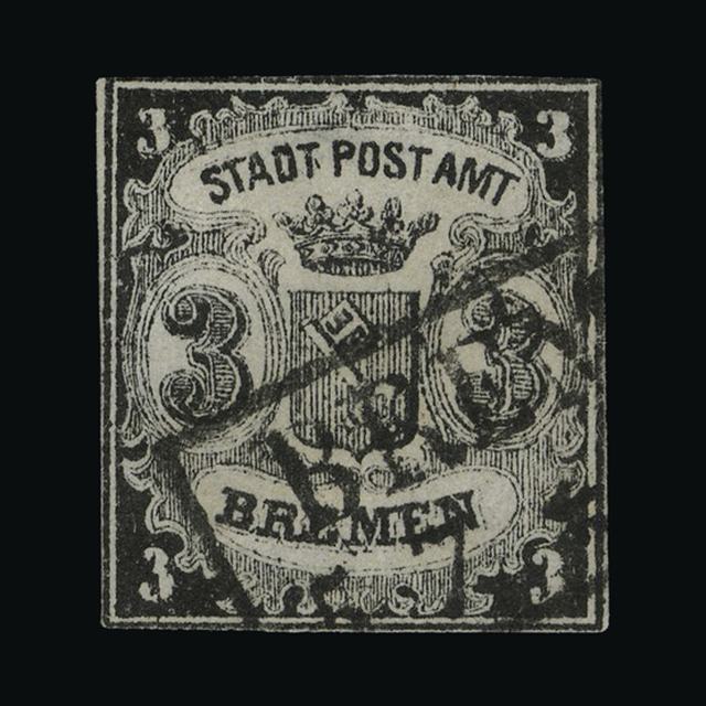 Lot 9907 - German States - Bremen 1855 - UPA UPA Auction UPA 94 Lot 9907 - German States - Bremen 1855 - UPA UPA Auction UPA 94