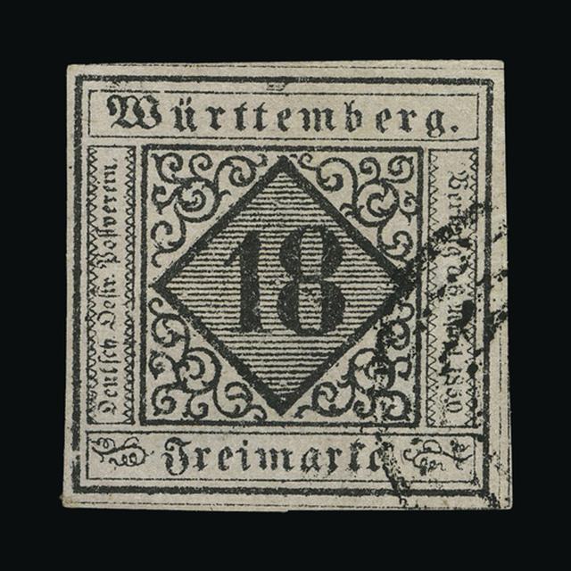 Lot 9946 - GERMAN STATES - WURTTEMBERG 1851-52 - UPA UPA Auction UPA 94 Lot 9946 - GERMAN STATES - WURTTEMBERG 1851-52 - UPA UPA Auction UPA 94