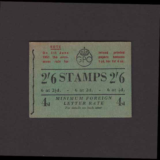 Lot 14747 - Great Britain - Booklets 1951 - UPA UPA Auction UPA 95 Lot 14747 - Great Britain - Booklets 1951 - UPA UPA Auction UPA 95