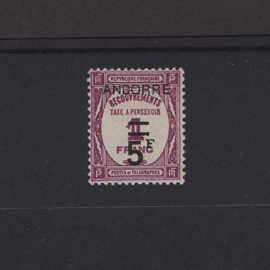 Lot 427 - Andorra - French Post Offices 1931-2 - UPA UPA Auction UPA 95 Lot 427 - Andorra - French Post Offices 1931-2 - UPA UPA Auction UPA 95