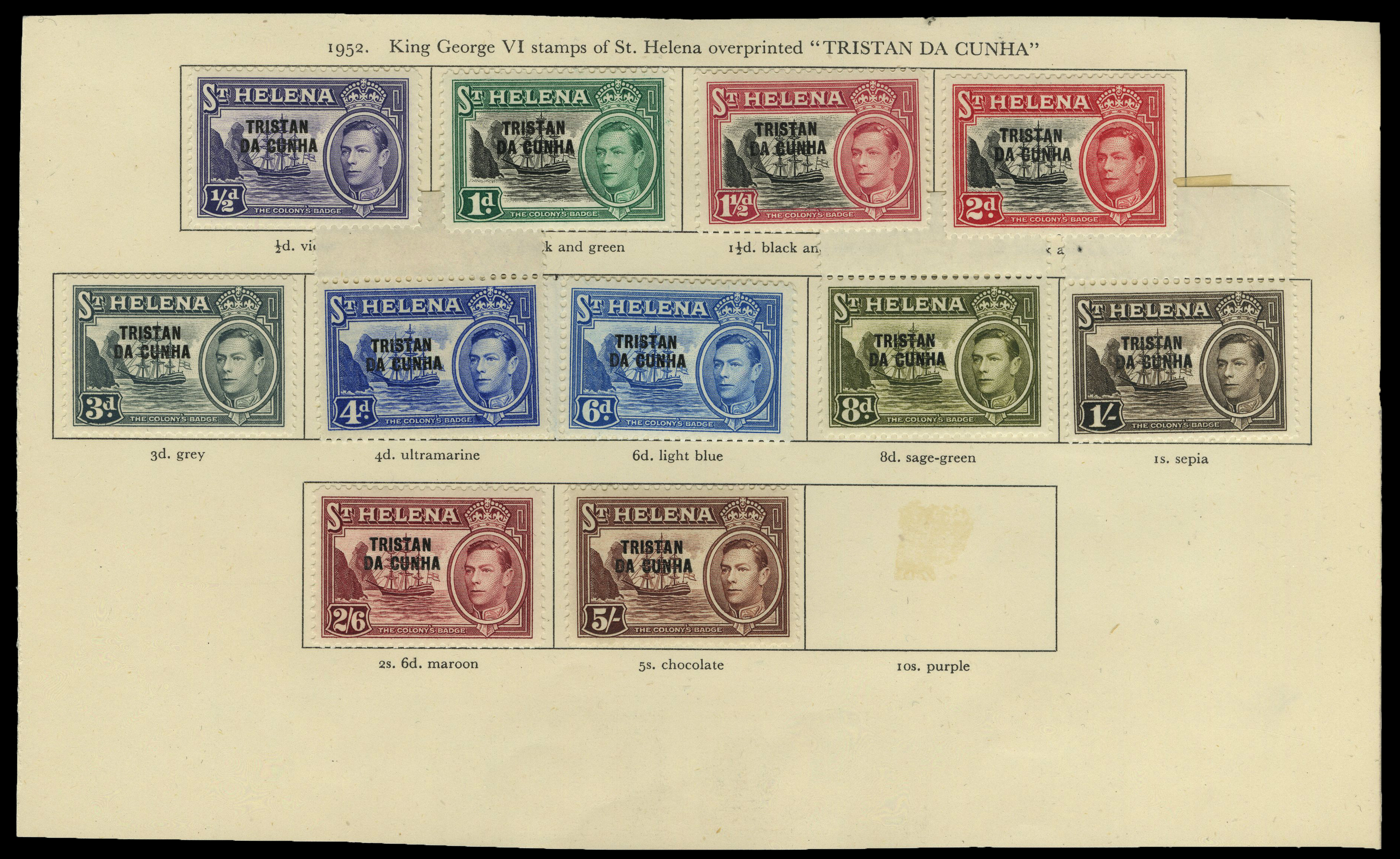 Lot 27704 - tristan da cunha 1952 - UPA UPA Auction UPA 96 Lot 27704 - tristan da cunha 1952 - UPA UPA Auction UPA 96