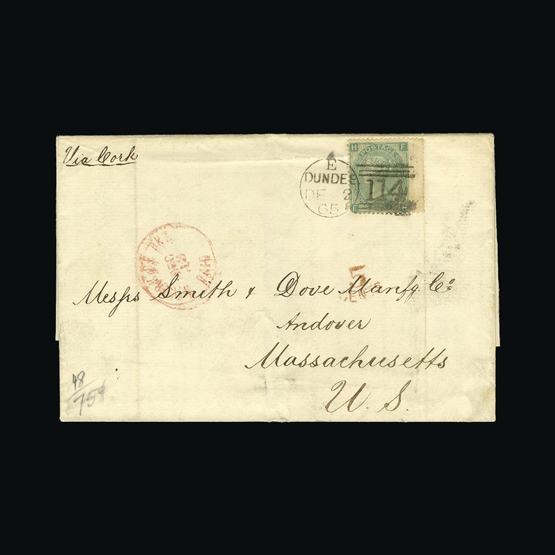 Lot 13401 - Great Britain - Covers - QV 1865 -  UPA UPA Auction UPA 97