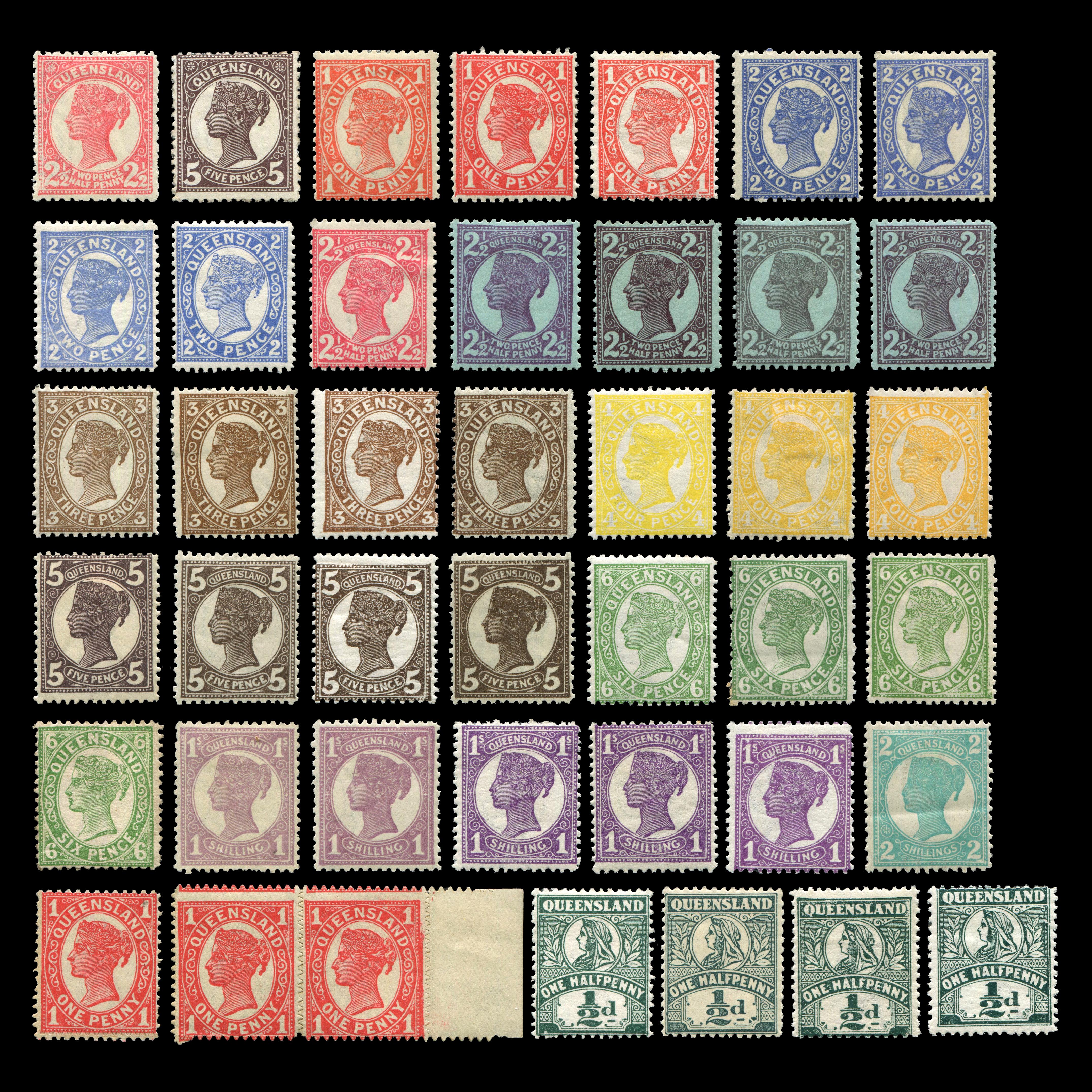 Lot 1831 - Australia - States - Queensland 1868-1906 -  UPA UPA Auction UPA 97