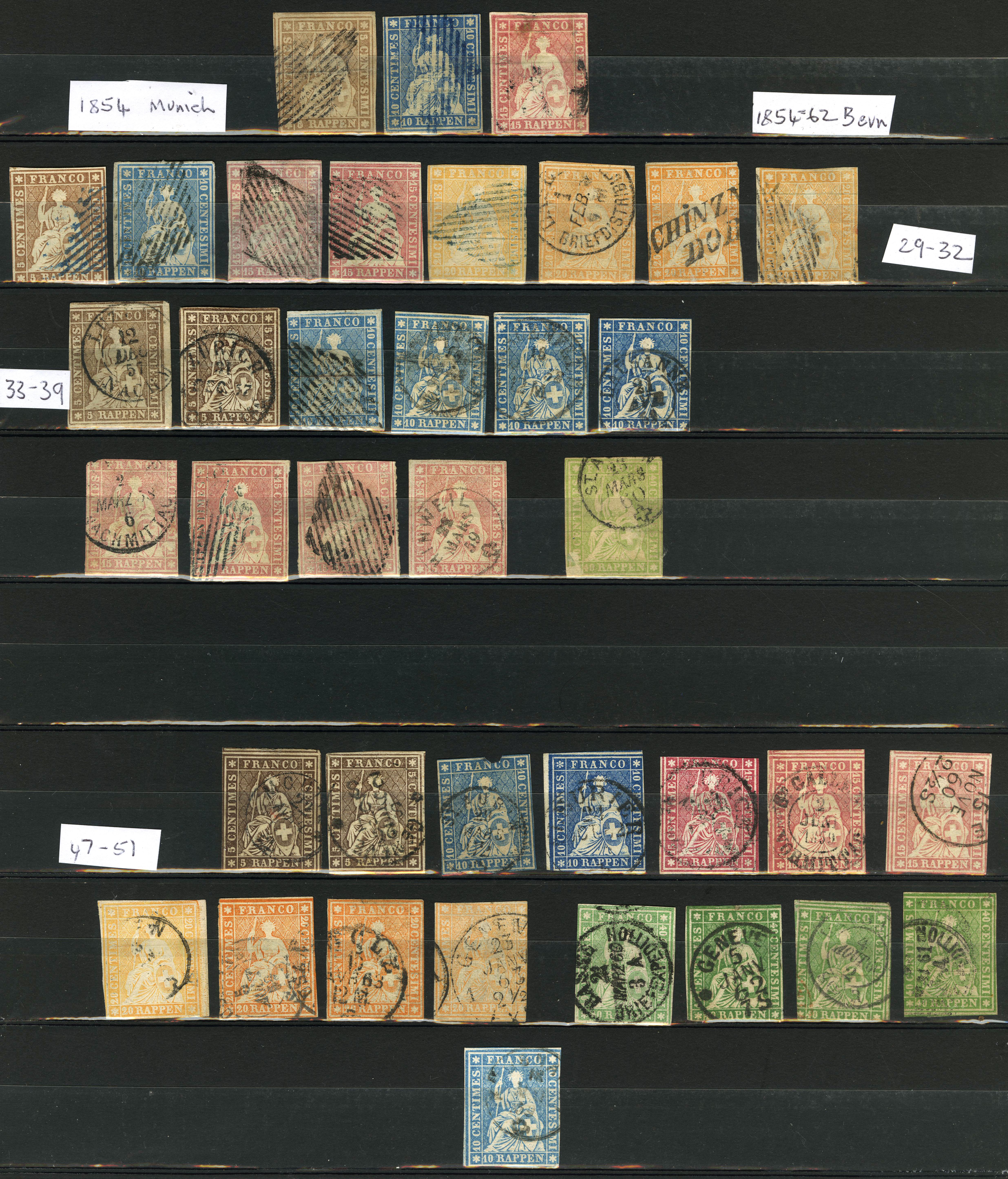 Lot 25677 - Switzerland 1854-62 -  UPA UPA Auction UPA 97